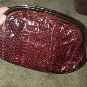 Ruth Saltz vintage bag clutch maroon